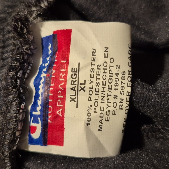Champion men's size XL Gray jogging pants, 2 pockets, thin fuzzy lined NWT - Picture 7 of 8